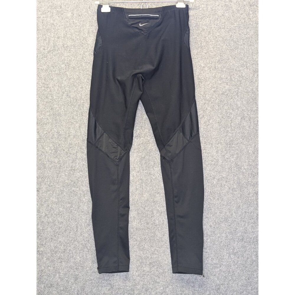 Nike Women’s M Sphere React Full Length Leggings Black Running Zipper Activewear